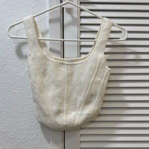 Wilfred corset knit tank top